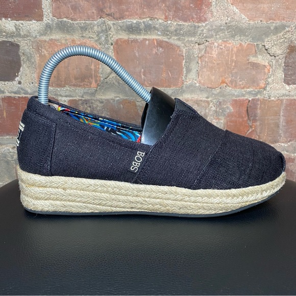 BOBS from Skechers Shoes - Bobs by Skechers Fairy Duster Black Espadrille Platforms Women's Size 7.5 Shoes